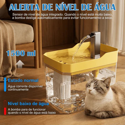 Fonte Bebedouro Automática para Pets com Filtro - Bivolt 110v e 220v