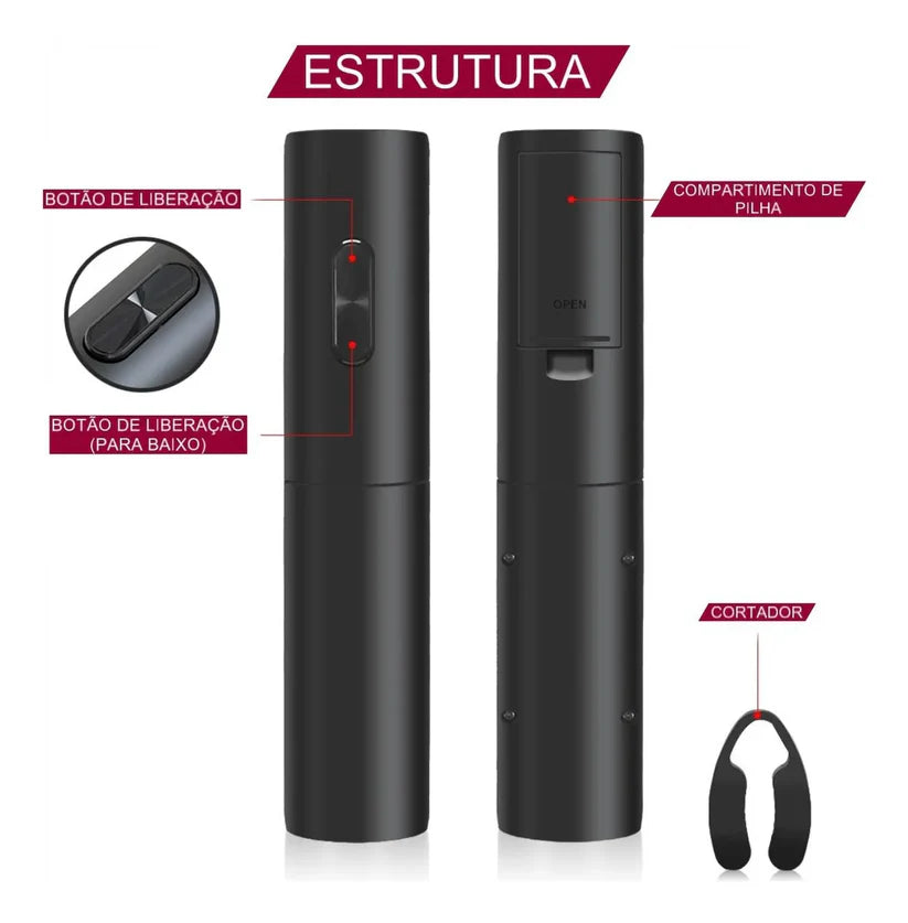 Abridor de Vinho Elétrico - Kit Completo
